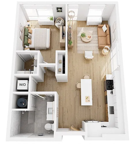 Floor plan One Bedroom H