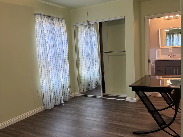 Bedroom #1 (closet and attached bathroom view)