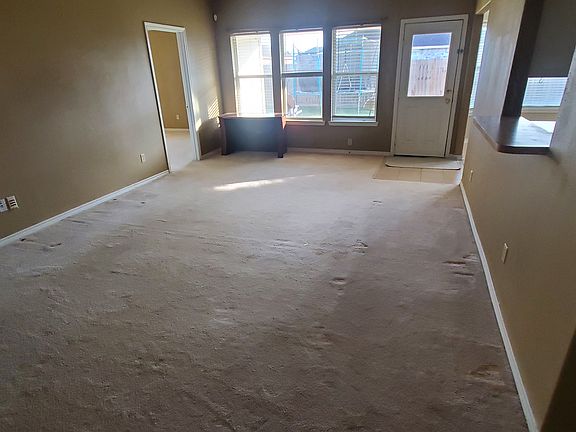 Living room with high ceiling fan
