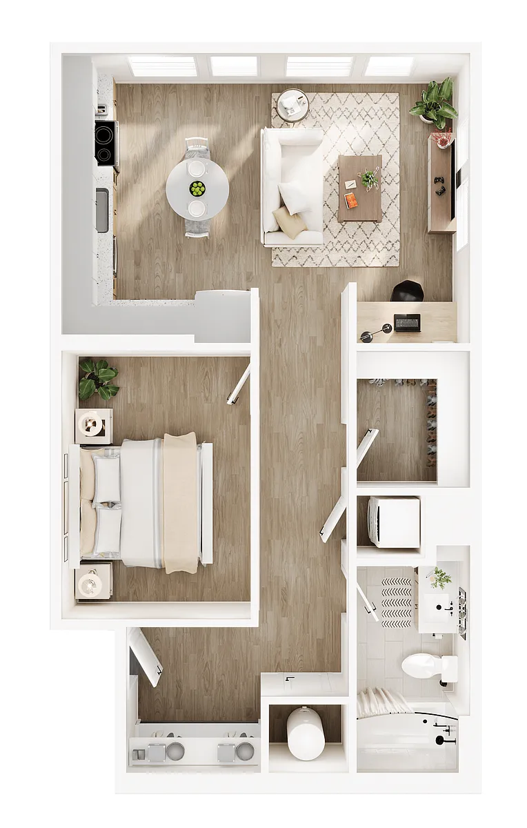 Floor plan PETTY SALOON One Bed One Bath