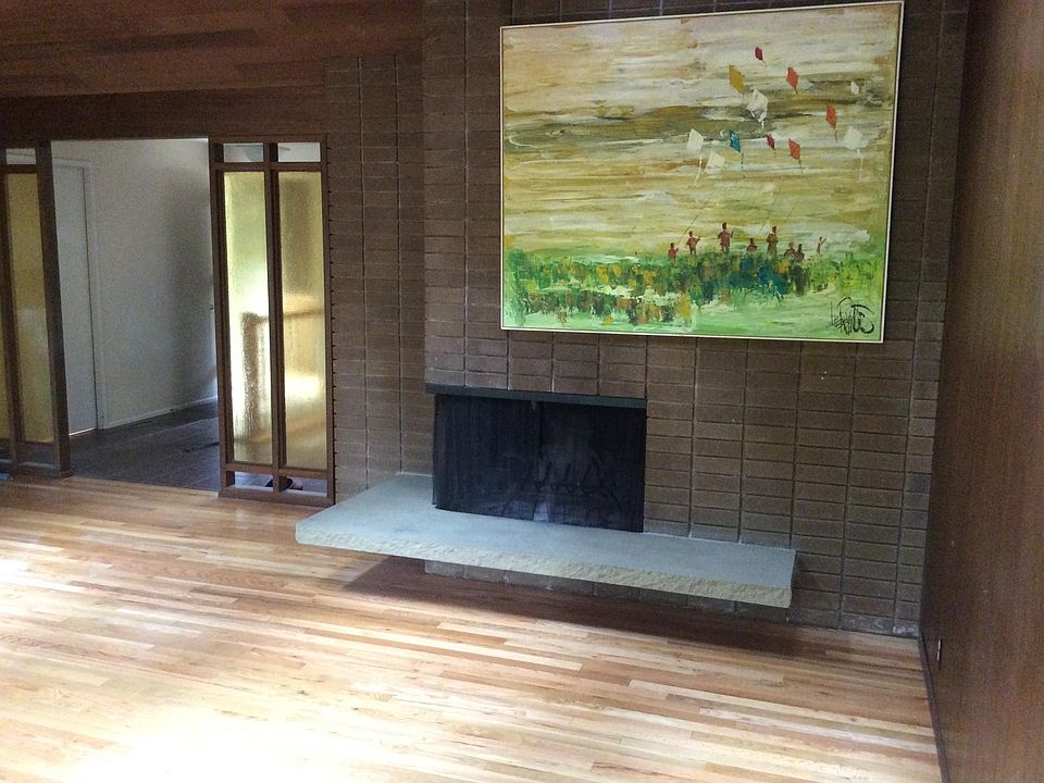 Living room fireplace