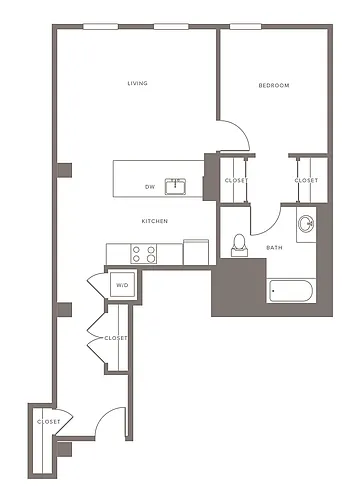 Floor plan A11 - One Bedroom