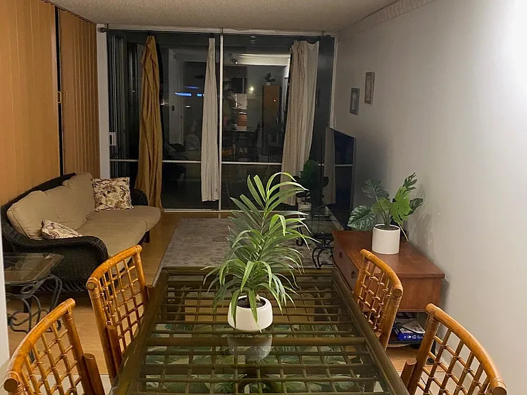Dining table
(Note the beige cushion couch has been move to the lanai (patio) or inside the sliding glass doors and replaced with new blue couch.