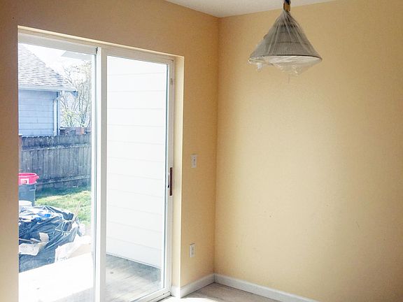 Nook area in kitchen with new laminate floors