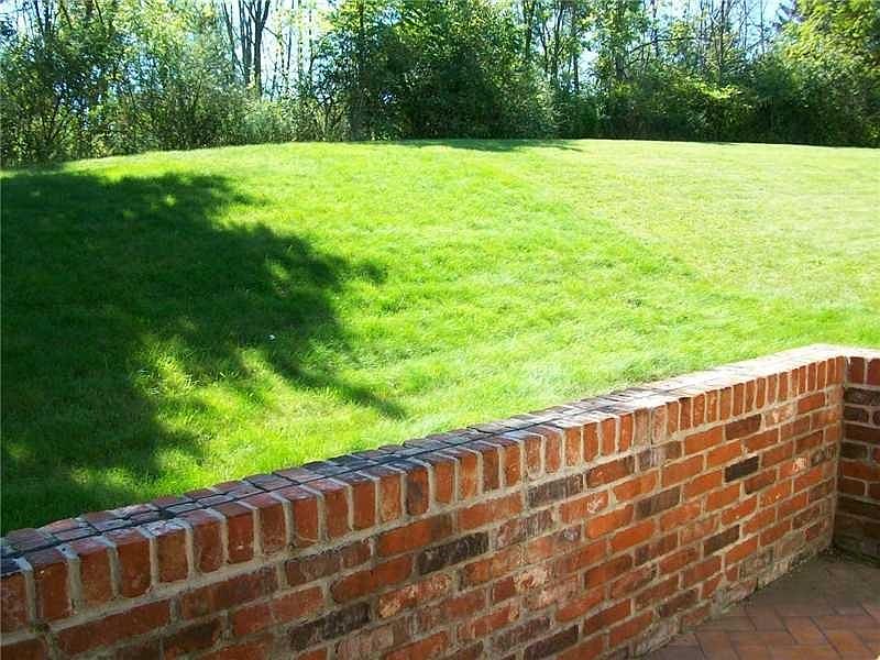 Backyard with brick patio