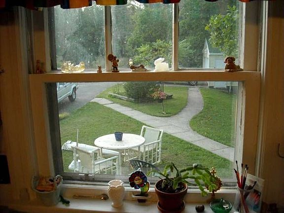 View from inside to patio