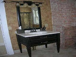 updated bathrm sink vanity w/mirror