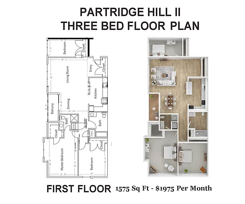 Floor plan Three Bedroom Luxuty