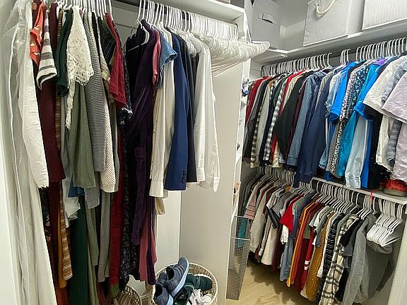 Updated hardwood in closet