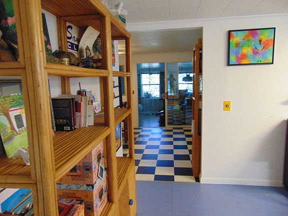 from the front door inward