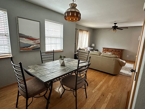 Dining and living view from stairway