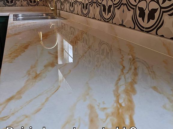 Beautiful epoxy poured counter tops