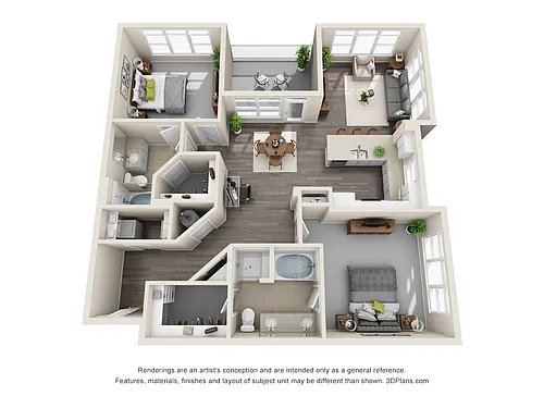 Floor plan B2 - 2 Bedroom
