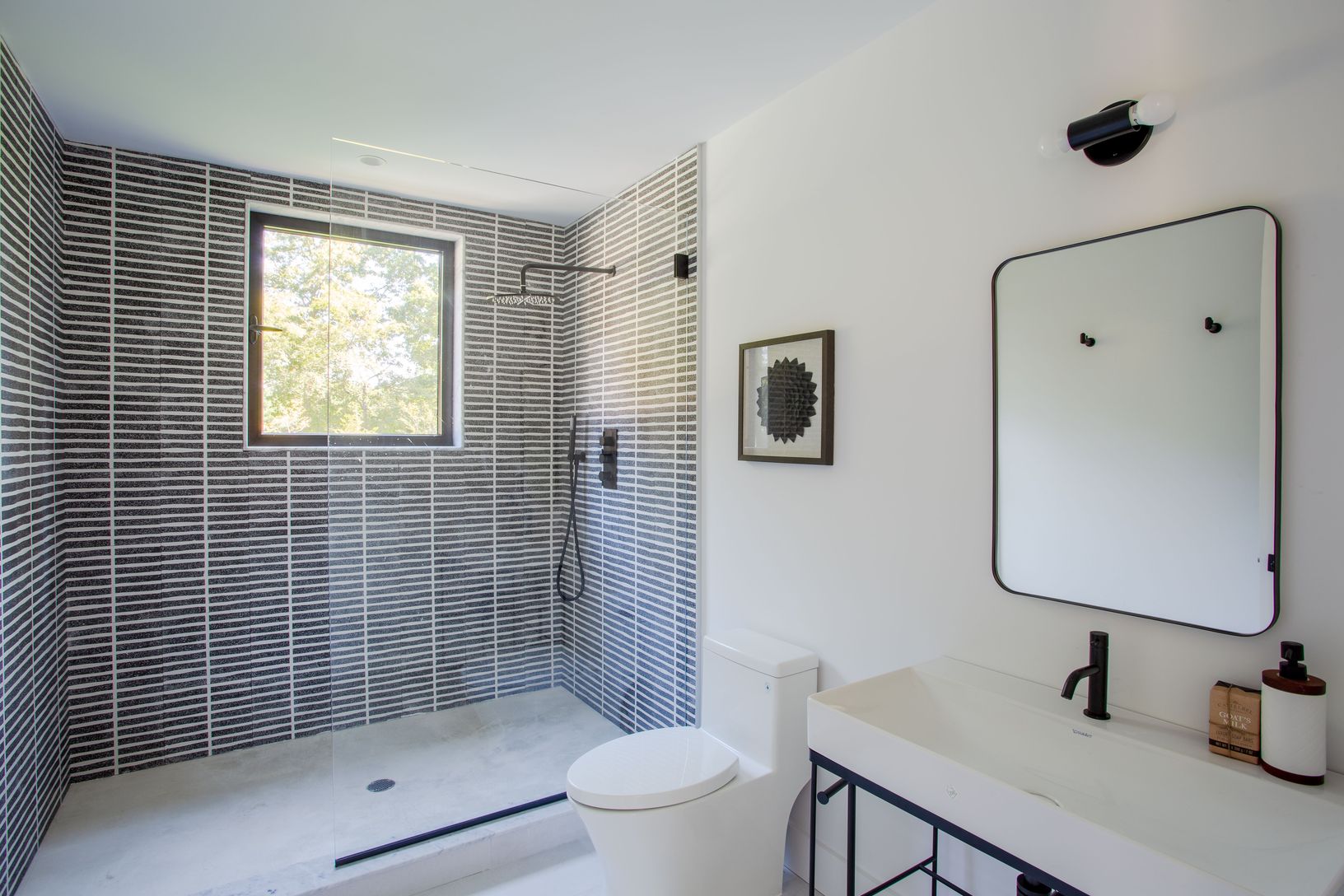  Full bath with shower stall located on cottage 