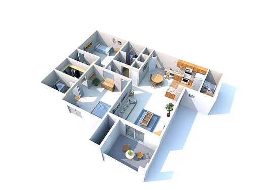 Floor plan 2 Bed 2 Bath