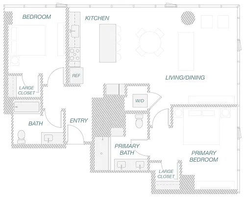 Floor plan 2-1C
