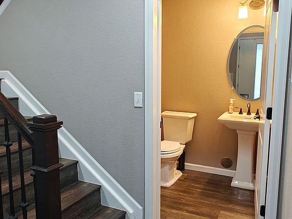 Stairs and Powder Room