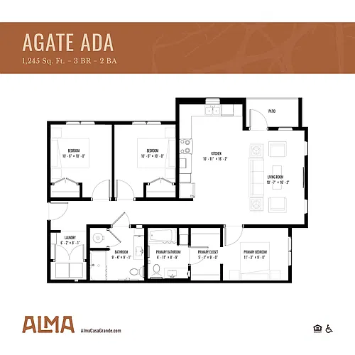 Floor plan Agate ADA