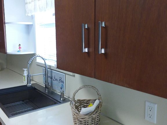 Lots of counter space and cabinets.