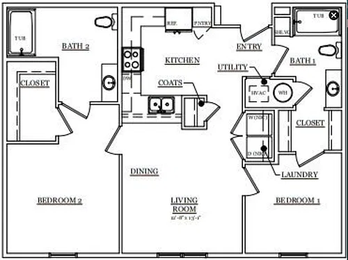 Floor plan 2 Bedroom