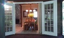 french doors to screen room