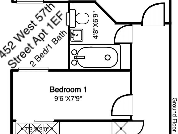 2nd image of 452 W 57th St #1FE