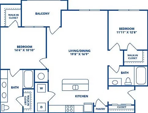 2 Bedroom | 2 Bath | 1176 SF 2 Bedroom | 2 Bath | 1176 SF