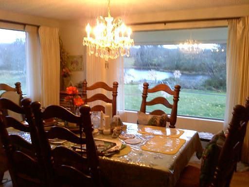 Lake view dining room
