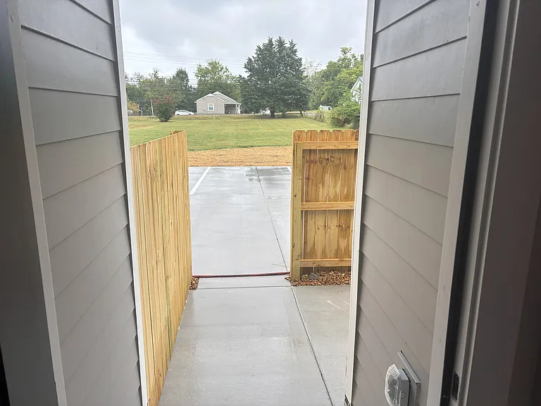 Rear entrance out to private patio
