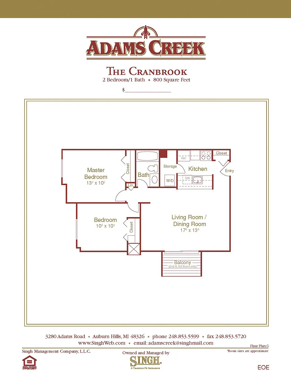 Floor plan Cranbrook