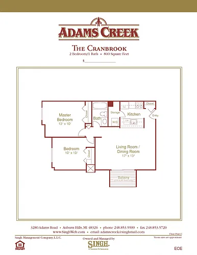 Floor plan Cranbrook