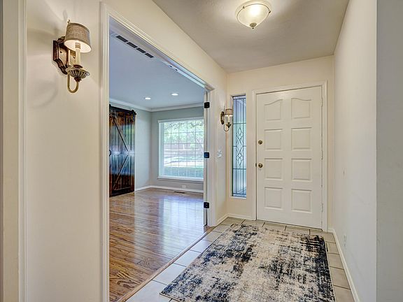 Entry. Office with french doors.