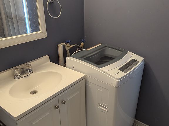 Bathroom sink and washer (no dryer)