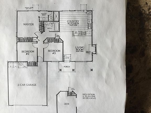 The original floor plan, but it is reversed in this model.