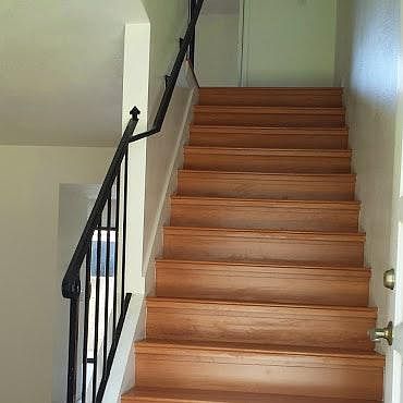 Laminate floor downstairs and upstairs