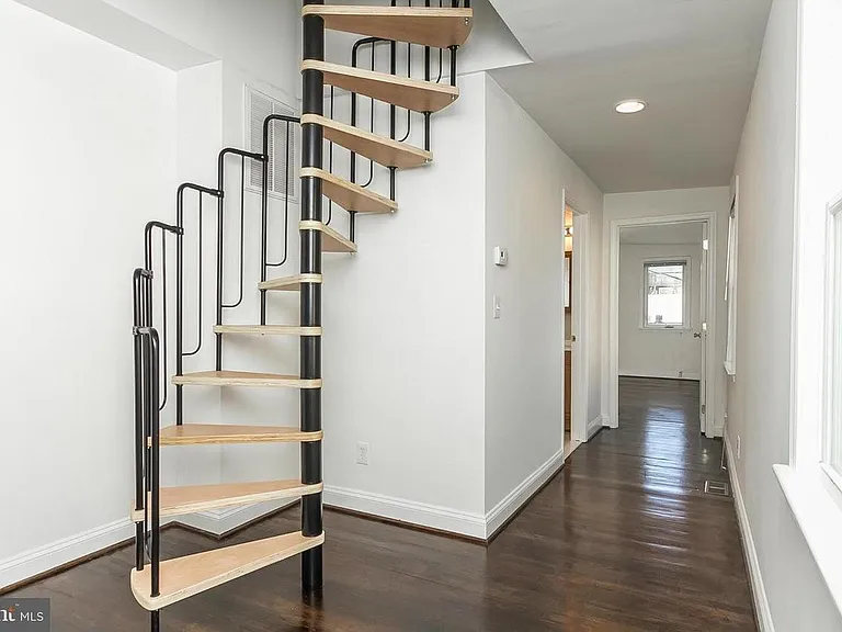 Spiral Stairs to the Rooftop Deck