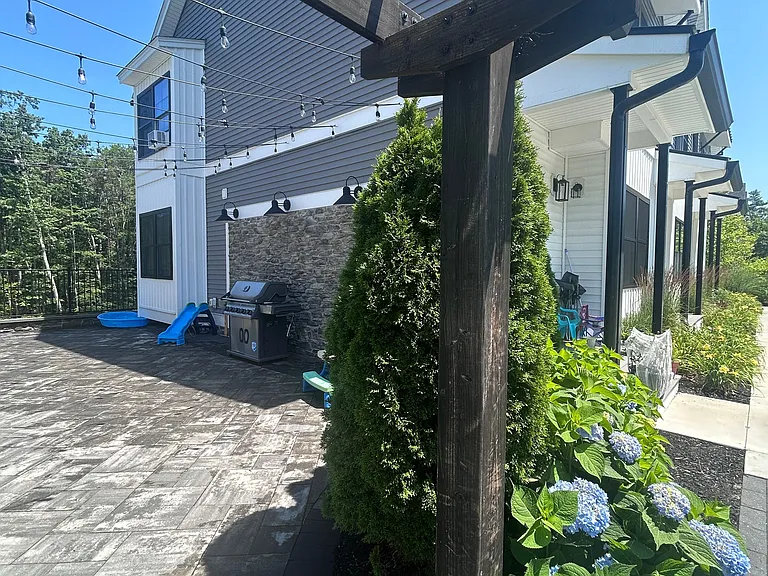 Shared common area with grill
