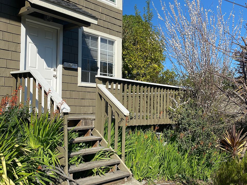 Entrance with deck to the right- above is our kids old bedrooms