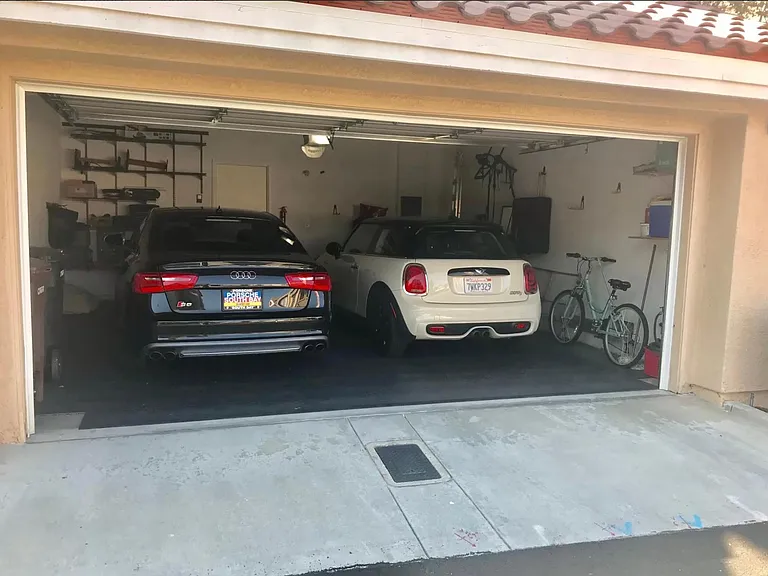 Attached two-car garage