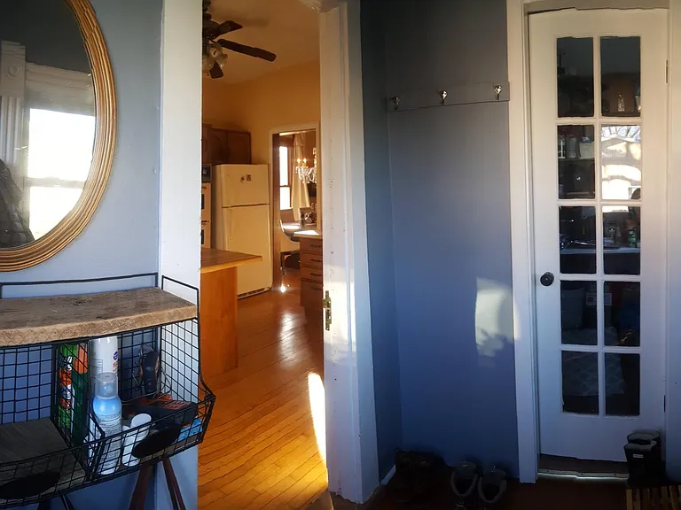 back entry with small study room behind french door