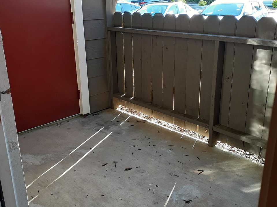Patio fits small bistro table with seating for 4