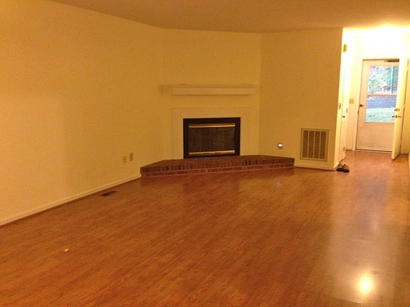 living/dining, wood burning fireplace