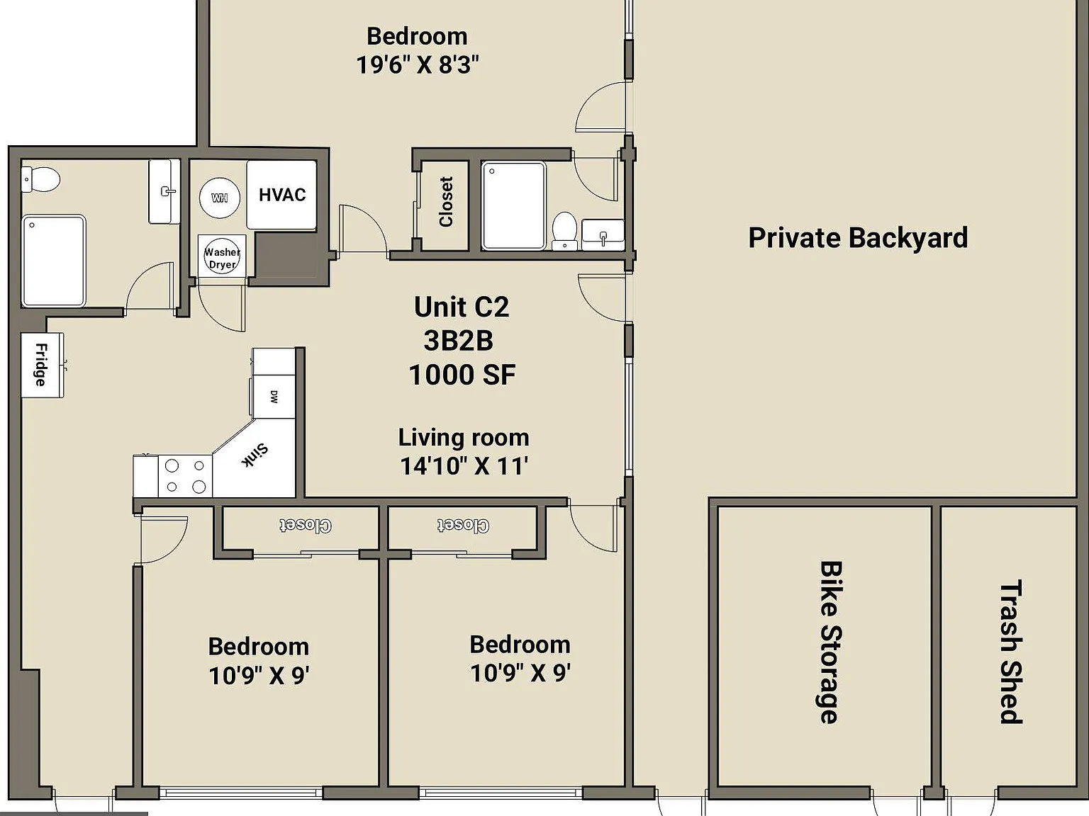 3 bed, $2,100 — Photo 2