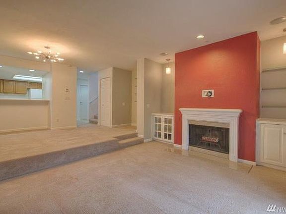 Kitchen opens into the living area