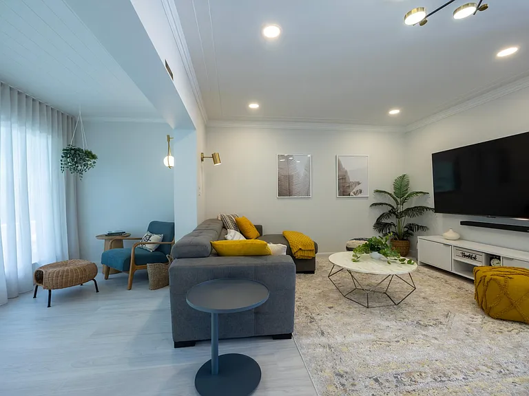 Living area. Sofa bed.
