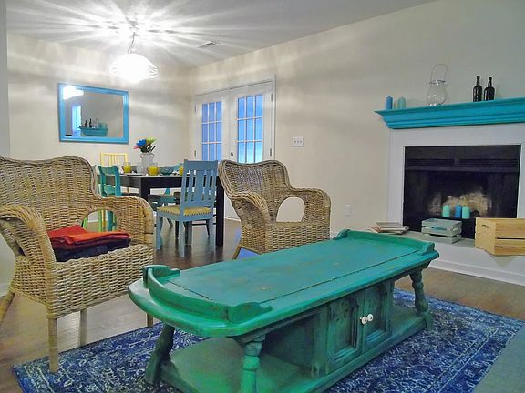 A view of the living and dining rooms.