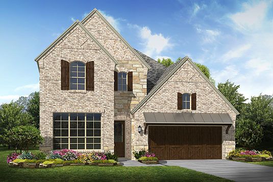 Elev. C with Opt. Stone - Opt. Metal Roof, Opt. Cedar Garage Door