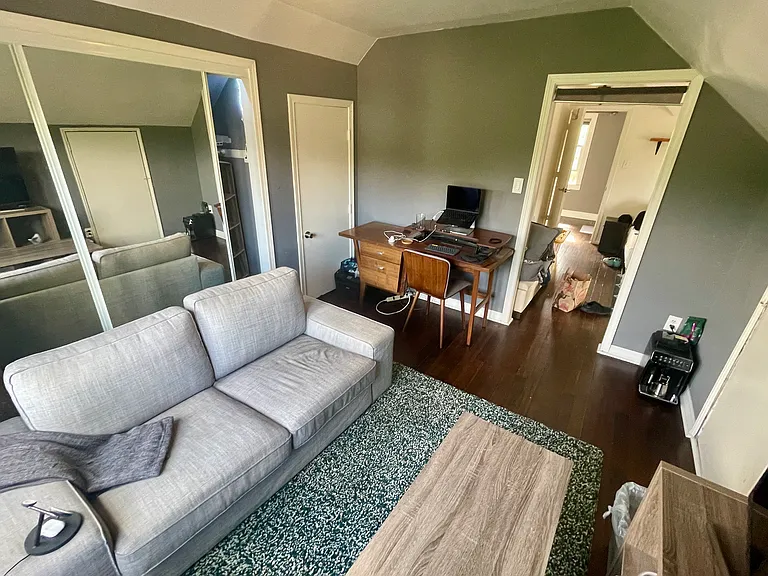 Bonus room connected to primary bedroom: TV room and office