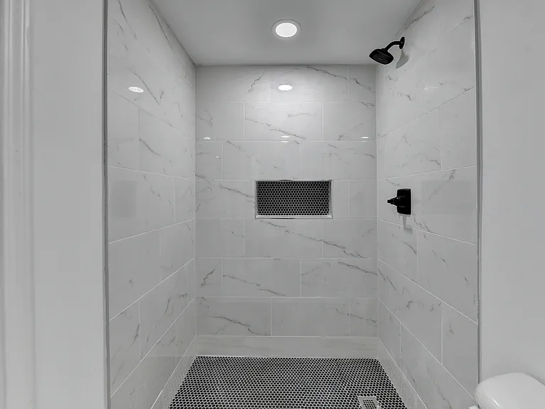 Bathroom - glass walk in shower