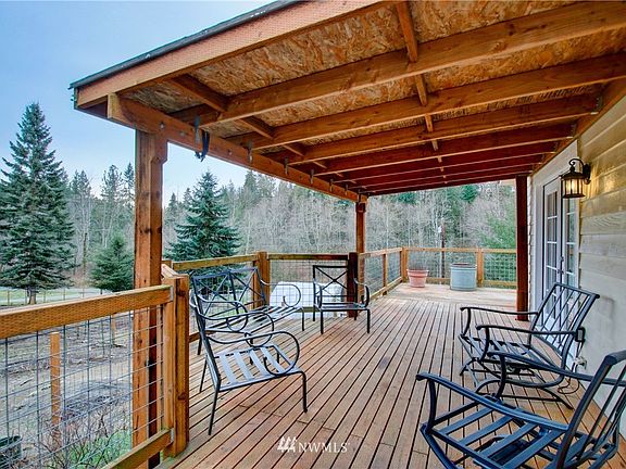 Nice deck overlooking the animal farm